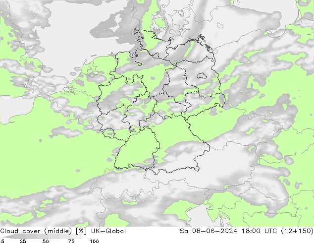 Nuages (moyen) UK-Global sam 08.06.2024 18 UTC