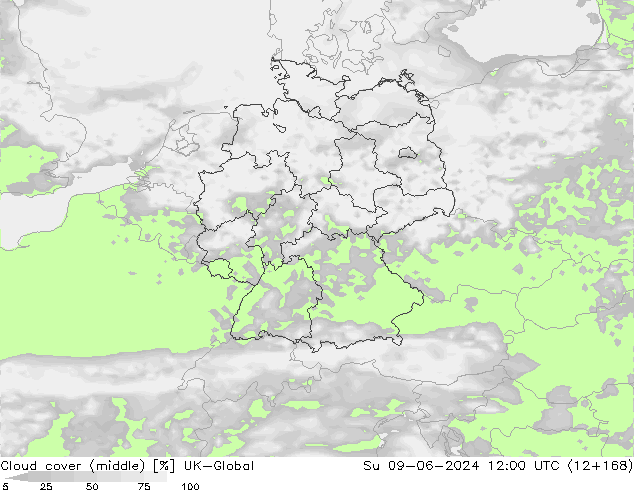 Nubes medias UK-Global dom 09.06.2024 12 UTC