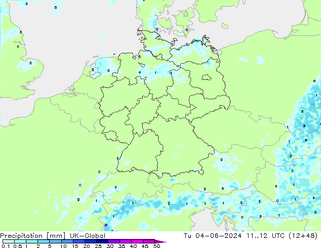 Yağış UK-Global Sa 04.06.2024 12 UTC