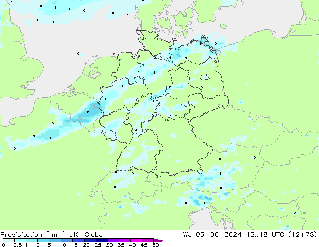 Precipitación UK-Global mié 05.06.2024 18 UTC