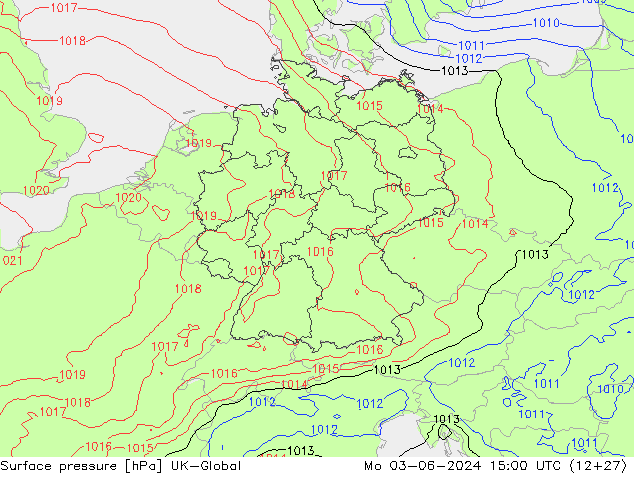 Surface pressure UK-Global Mo 03.06.2024 15 UTC