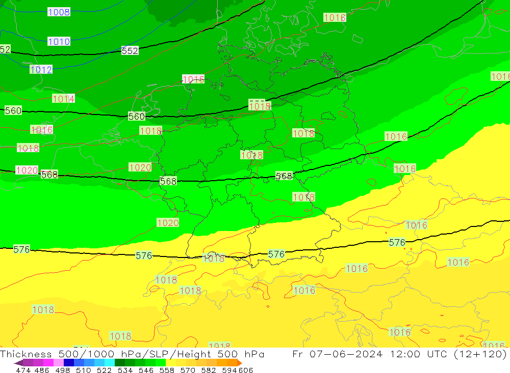 Thck 500-1000hPa UK-Global ven 07.06.2024 12 UTC