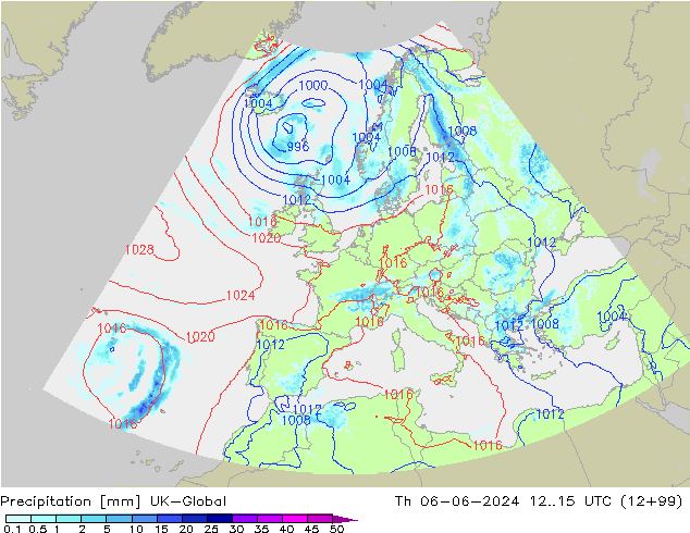 Srážky UK-Global Čt 06.06.2024 15 UTC
