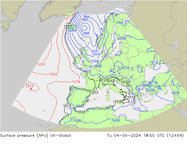 pressão do solo UK-Global Ter 04.06.2024 18 UTC