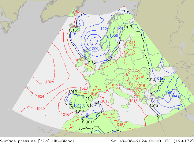 Yer basıncı UK-Global Cts 08.06.2024 00 UTC