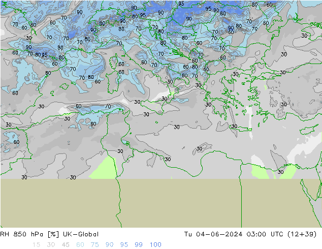 RH 850 hPa UK-Global Tu 04.06.2024 03 UTC