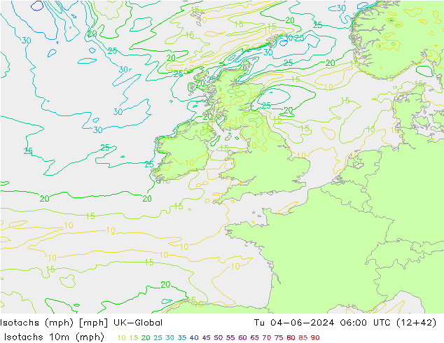 Isotachen (mph) UK-Global di 04.06.2024 06 UTC
