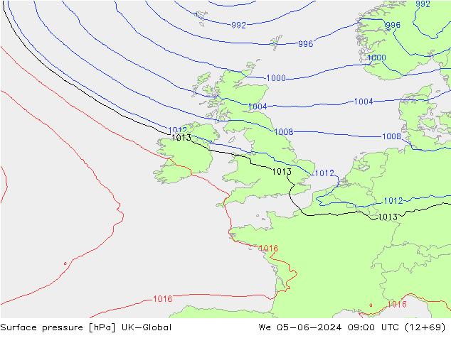 pressão do solo UK-Global Qua 05.06.2024 09 UTC