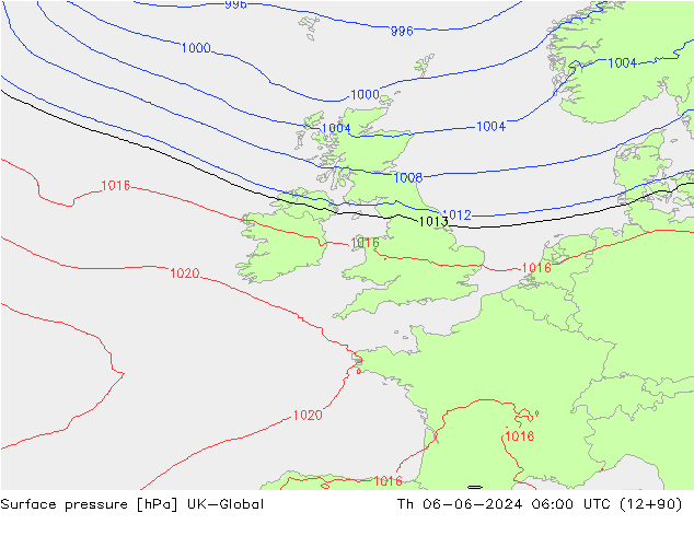 pression de l'air UK-Global jeu 06.06.2024 06 UTC