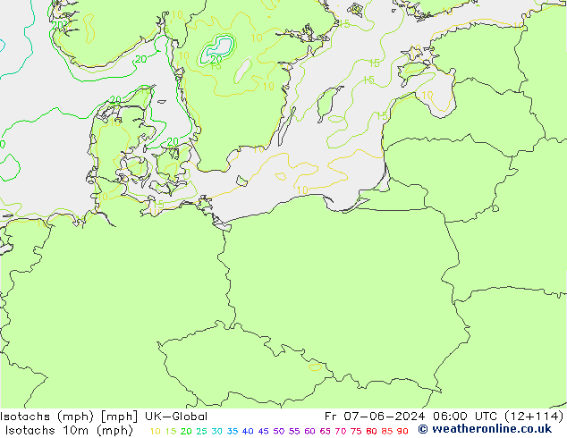 Isotachs (mph) UK-Global Fr 07.06.2024 06 UTC