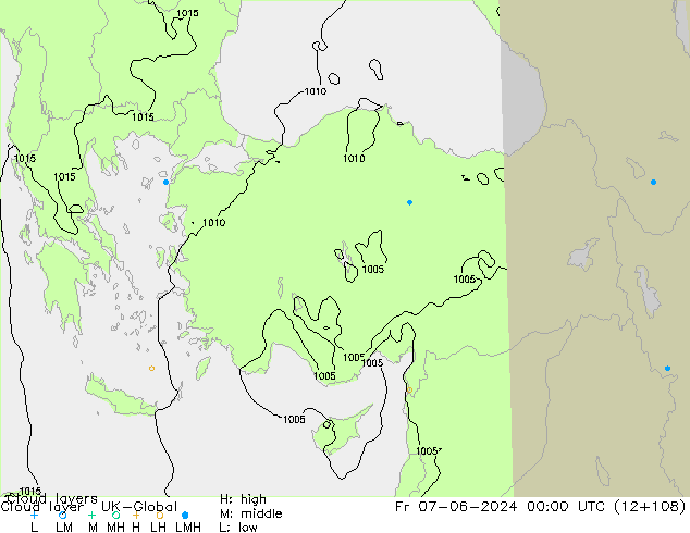 Cloud layer UK-Global Fr 07.06.2024 00 UTC