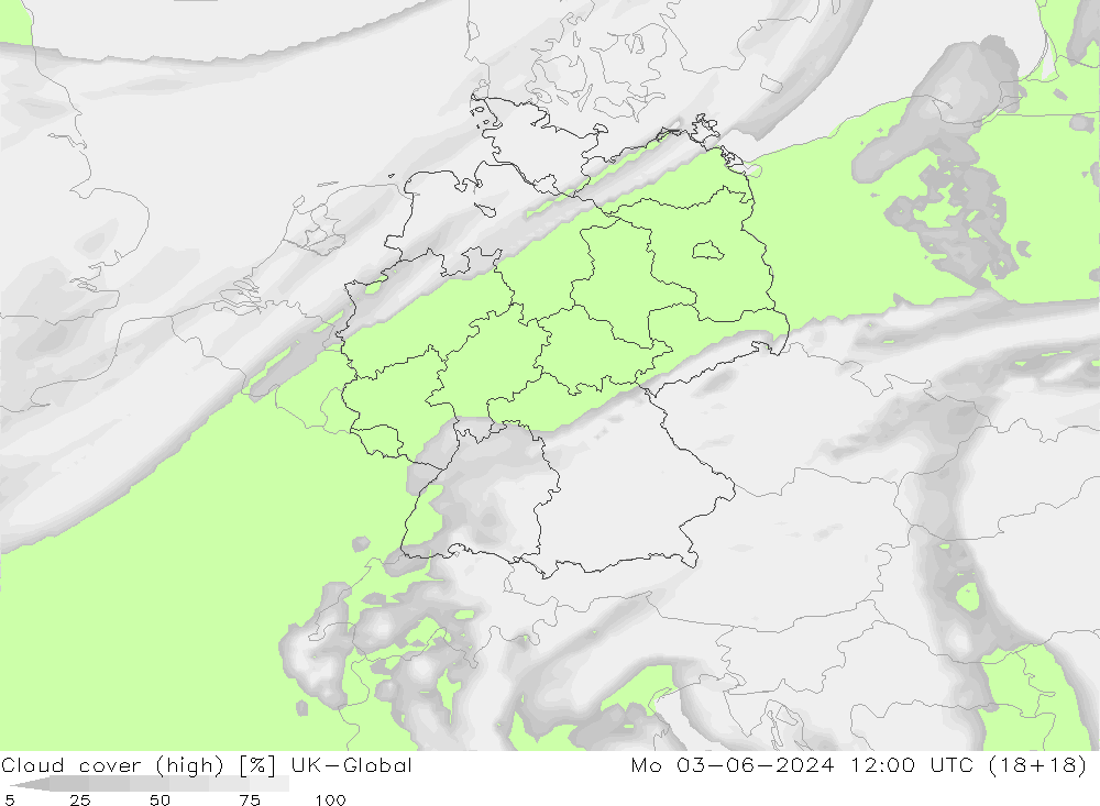 Bewolking (Hoog) UK-Global ma 03.06.2024 12 UTC