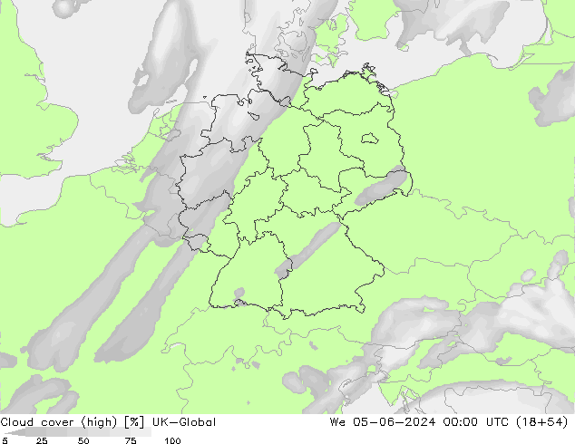 Bulutlar (yüksek) UK-Global Çar 05.06.2024 00 UTC