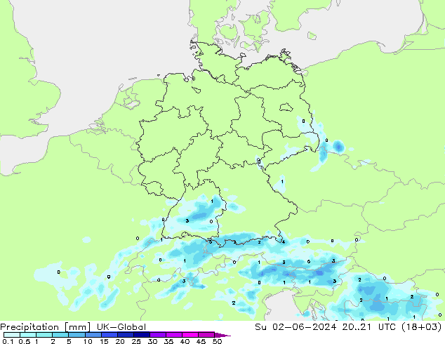 Precipitation UK-Global Su 02.06.2024 21 UTC