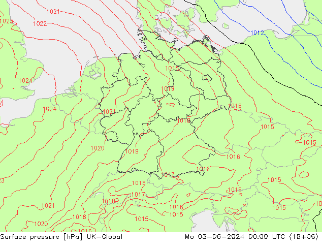 地面气压 UK-Global 星期一 03.06.2024 00 UTC