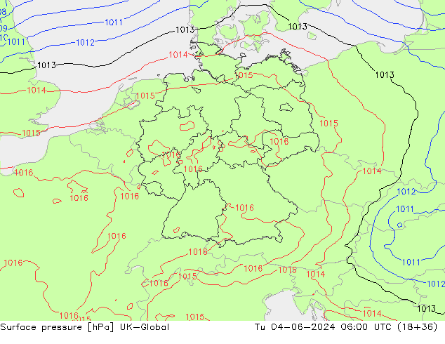 Yer basıncı UK-Global Sa 04.06.2024 06 UTC