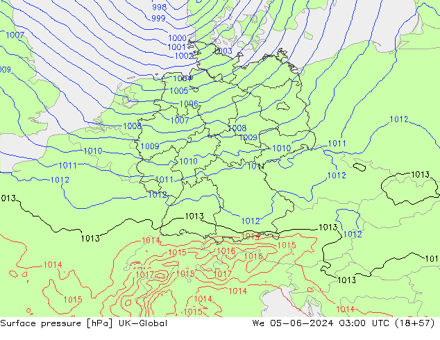 Surface pressure UK-Global We 05.06.2024 03 UTC