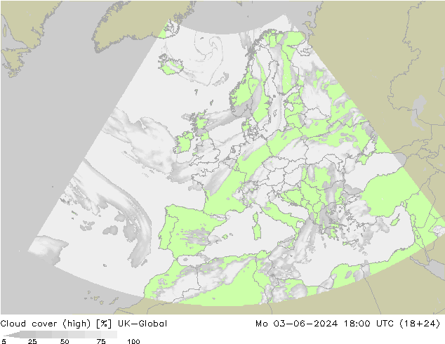 Bewolking (Hoog) UK-Global ma 03.06.2024 18 UTC