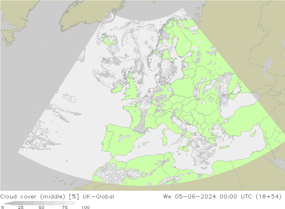 zachmurzenie (środk.) UK-Global śro. 05.06.2024 00 UTC