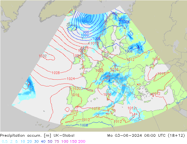 Precipitation accum. UK-Global Seg 03.06.2024 06 UTC