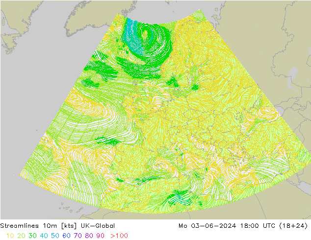 Rüzgar 10m UK-Global Pzt 03.06.2024 18 UTC