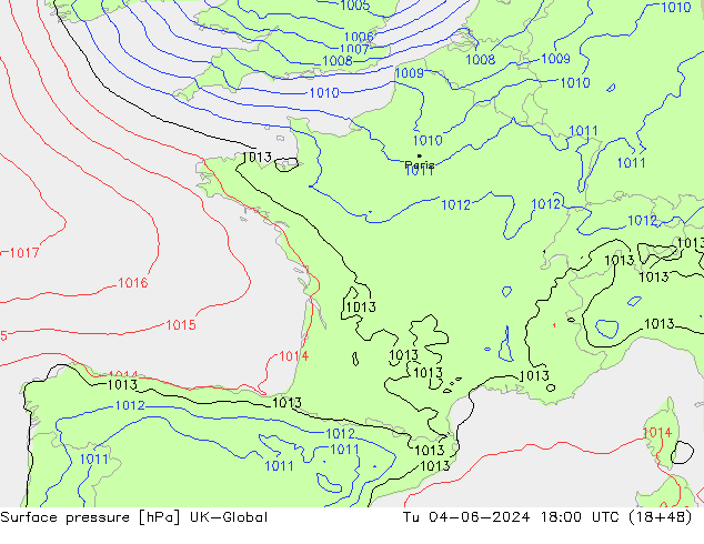 pressão do solo UK-Global Ter 04.06.2024 18 UTC