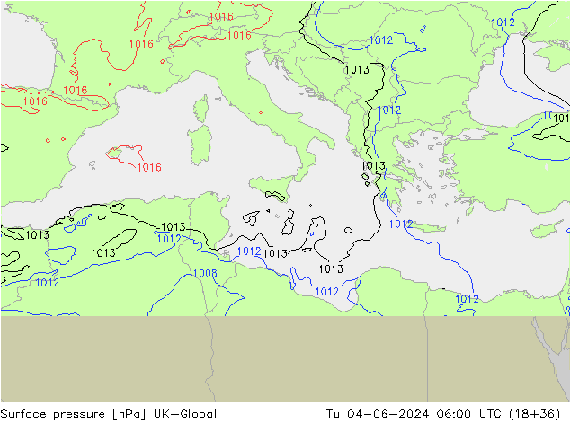 Yer basıncı UK-Global Sa 04.06.2024 06 UTC
