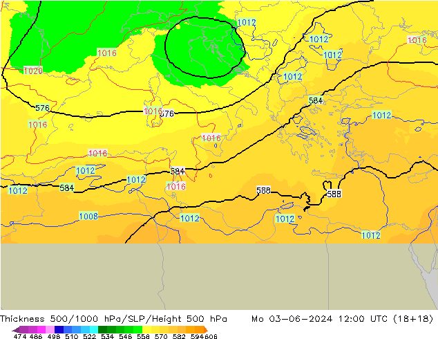 Thck 500-1000hPa UK-Global pon. 03.06.2024 12 UTC