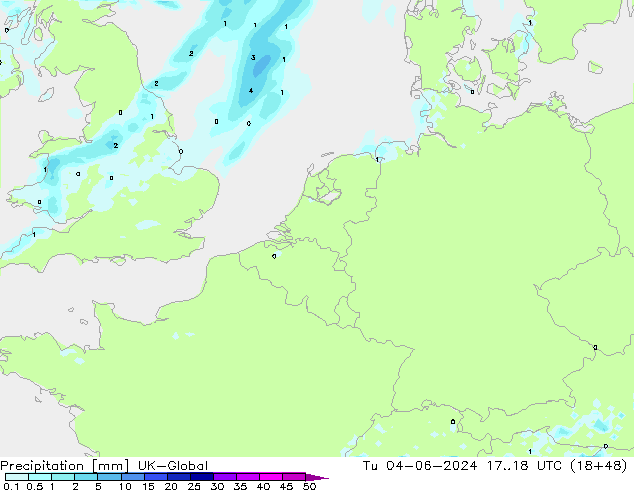 Niederschlag UK-Global Di 04.06.2024 18 UTC