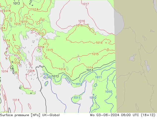 Surface pressure UK-Global Mo 03.06.2024 06 UTC