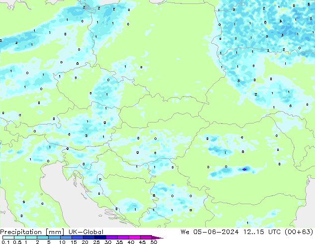 Precipitación UK-Global mié 05.06.2024 15 UTC