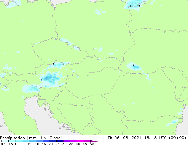 Precipitación UK-Global jue 06.06.2024 18 UTC