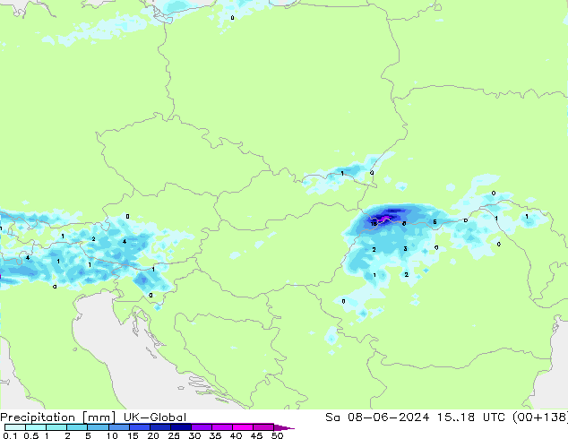 Precipitation UK-Global Sa 08.06.2024 18 UTC