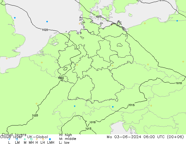 Cloud layer UK-Global Mo 03.06.2024 06 UTC