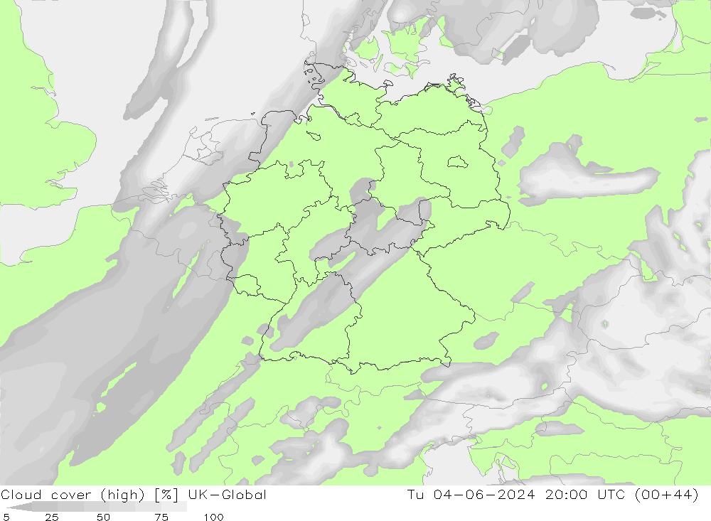 Nuages (élevé) UK-Global mar 04.06.2024 20 UTC
