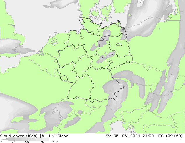 Cloud cover (high) UK-Global We 05.06.2024 21 UTC