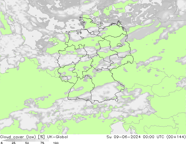 nízká oblaka UK-Global Ne 09.06.2024 00 UTC