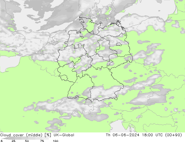 Cloud cover (middle) UK-Global Th 06.06.2024 18 UTC