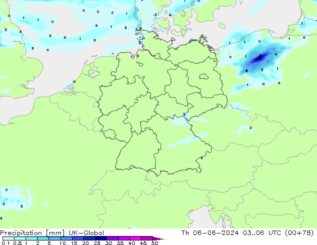 Precipitation UK-Global Th 06.06.2024 06 UTC