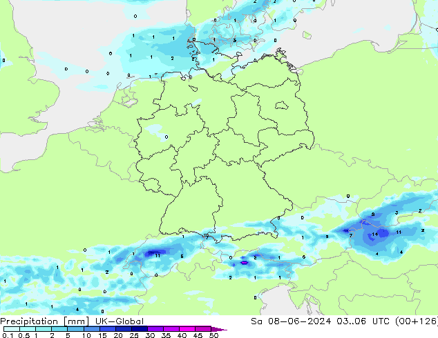 Precipitation UK-Global Sa 08.06.2024 06 UTC