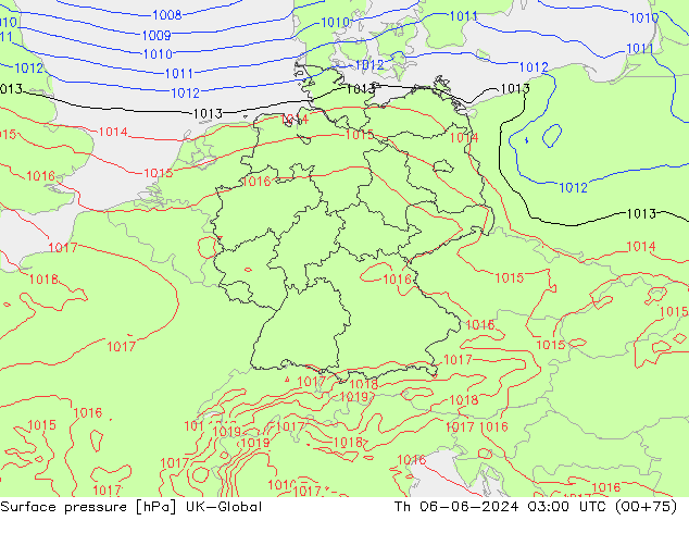 приземное давление UK-Global чт 06.06.2024 03 UTC