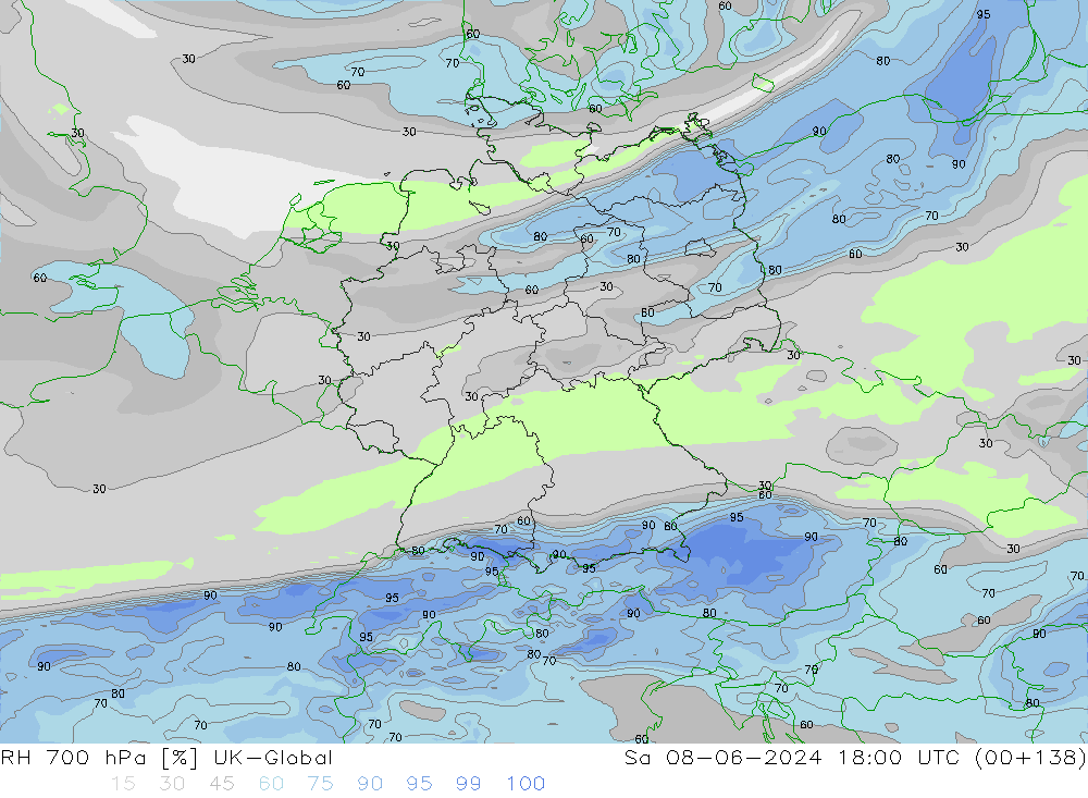 RH 700 hPa UK-Global Sa 08.06.2024 18 UTC