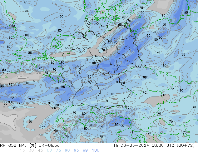 850 hPa Nispi Nem UK-Global Per 06.06.2024 00 UTC