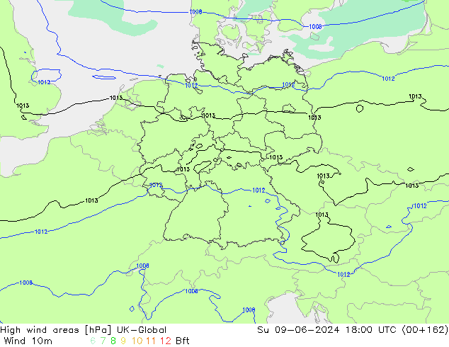 High wind areas UK-Global  09.06.2024 18 UTC