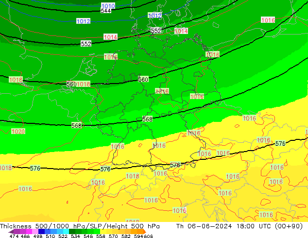 Thck 500-1000hPa UK-Global jeu 06.06.2024 18 UTC