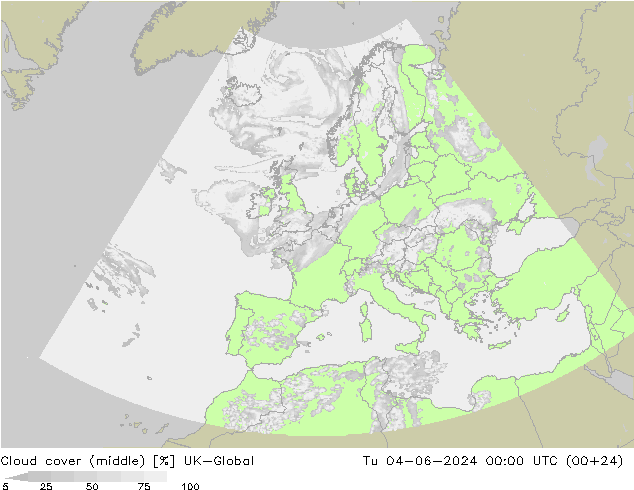 Wolken (mittel) UK-Global Di 04.06.2024 00 UTC