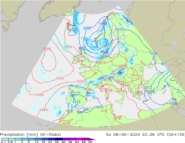 Niederschlag UK-Global Sa 08.06.2024 06 UTC