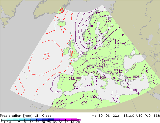Precipitation UK-Global Mo 10.06.2024 00 UTC