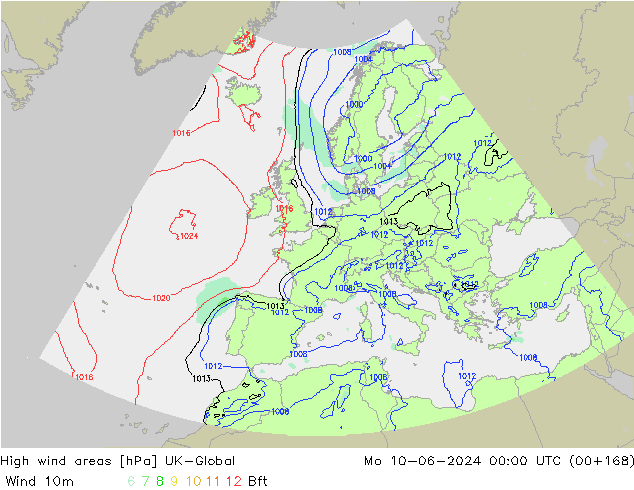 yüksek rüzgarlı alanlar UK-Global Pzt 10.06.2024 00 UTC