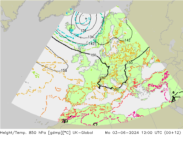 Géop./Temp. 850 hPa UK-Global lun 03.06.2024 12 UTC